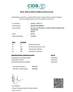 G3 CIDB SIJIL PEROLEHAN KERJA KERAJAAN